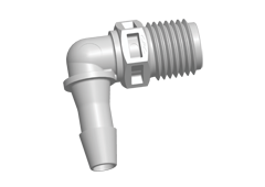 N8E8 - Einschraubstutzen 6,4 mm Schlauchanschluss / 1/4" NPT Gewinde, Polypropylen (PP)