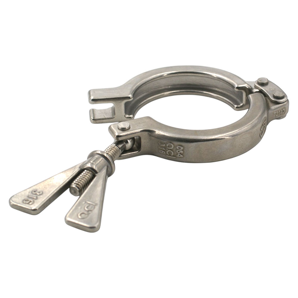 Tri-Clamp AC-Klammer Typ SH mit Flügelmutter, AISI 316 (1.4408)