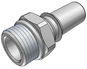 LQ6D46008RED - LQ6 Schlauchtülle mit 1/2 "SAE-Gewinde - technische Zeichnung