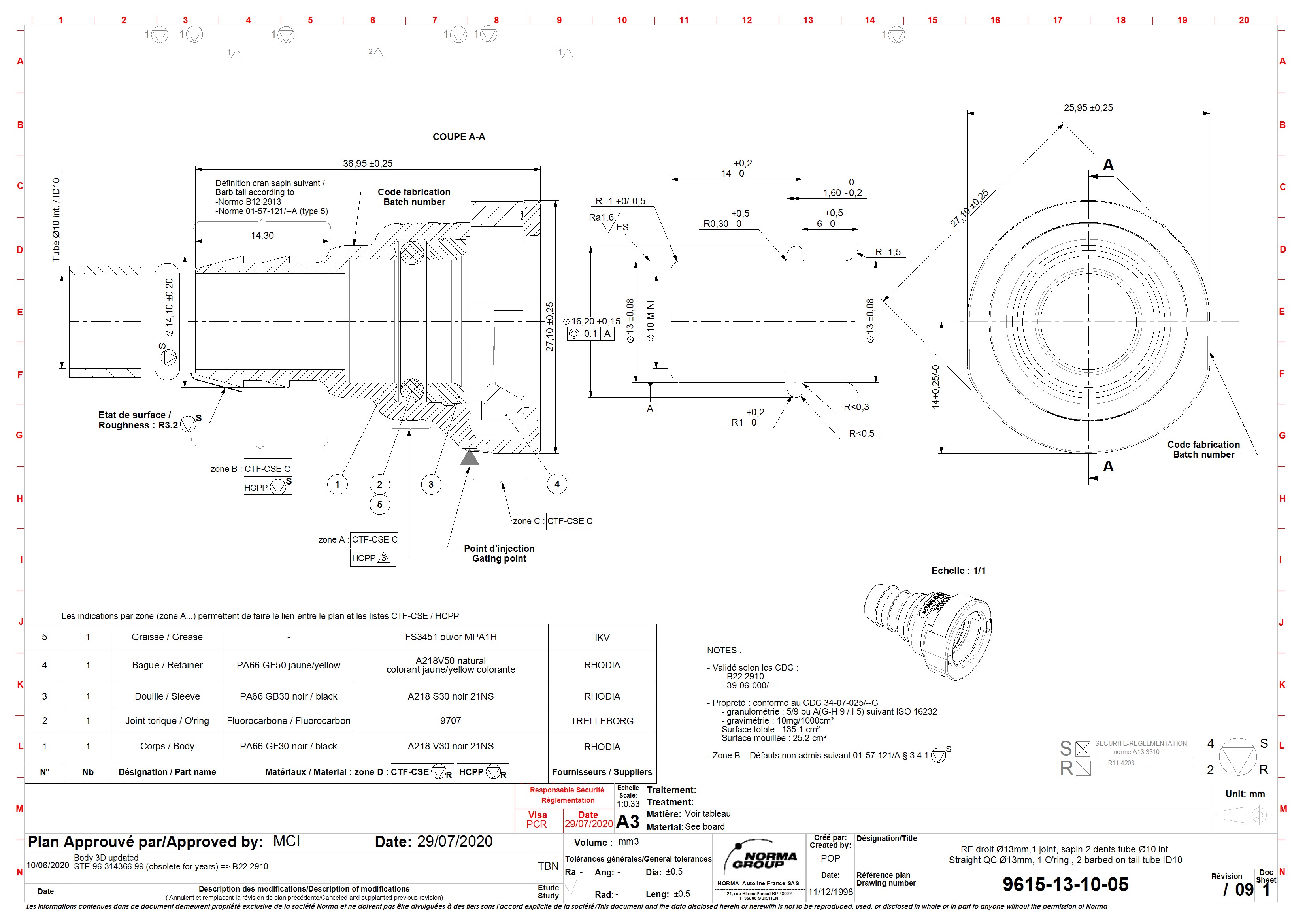 NQ-SR Single-Lock gerade Steckverbindung NW 13, mit 12,6 mm Schlauchanschluss