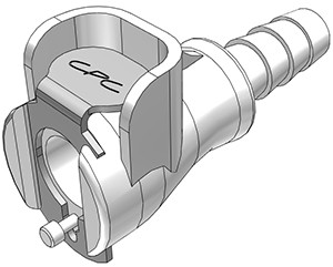 PMCD1704 - Kupplung 6,4 mm Schlauchanschluss, mit Absperrventil, Buna-N Dichtung