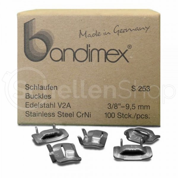 Bandimex S253 Schlaufe für Bandbreite 9 mm (3⁄8″), V2A Edelstahl