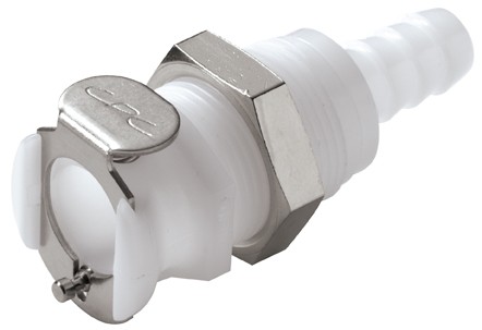 PLC16005 - CPC Kupplung 7,9 mm Schlauchanschluss, Plattenmontage, ohne Absperrventil