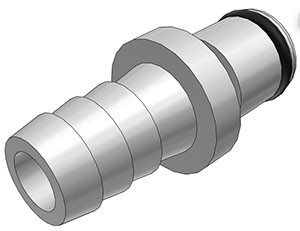 LC22006 | CPC Messing Stecker mit 9,5 mm Schlauchanschluss