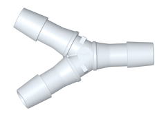 HY1270 - Y-Schlauchverbinder 9,5 mm Schlauchanschluss, PVDF