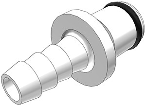 PLC22004 - Stecker 6,4 mm Schlauchanschluss, ohne Absperrventil, Buna-N Dichtung