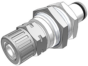 PLC400M8 - CPC Stecker mit 8,0 mm AD / 6,0 mm ID Klemmringverschraubung, ohne Absperrventil, Buna-N Dichtung