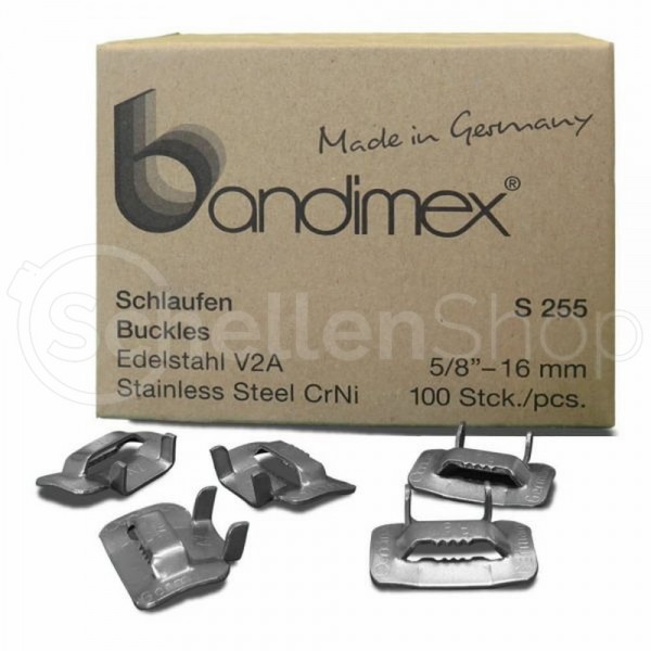 Bandimex Schlaufe für Bandbreite 16 mm (5⁄8″), V2A Edelstahl