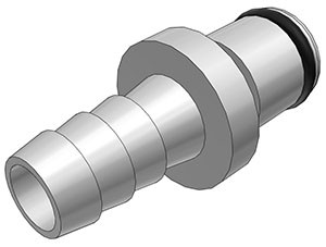 LC22005 | CPC Messing Stecker mit 7,9 mm Schlauchanschluss