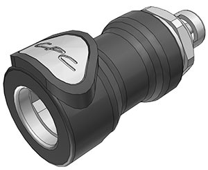 NS4D17002 - CPC Kupplung der NS4-Serie mit 3,2 mm Schlauchanschluss mit Absperrventil, EPDM-Dichtung