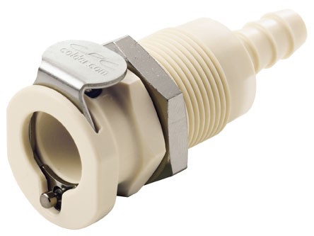 PLC1600412 - CPC Kupplung 6,4 mm Schlauchanschluss, Plattenmontage, ohne Absperrventil